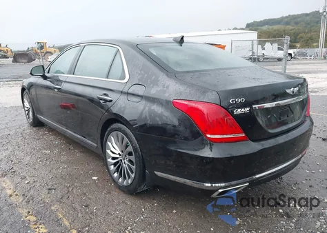 2018 Genesis G90 3.3T Premium z USA, uszkodzony, nr VIN KMHG34JA4JU043346